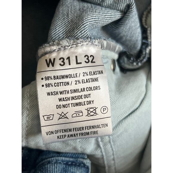 Distorted people cotton blend blue straight leg denim jeans made in Germany - Picture 5 of 6